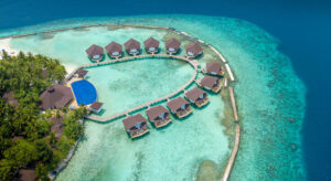 Elaidhoo Maldives by Cinnamon Water Bungalow Aerial View